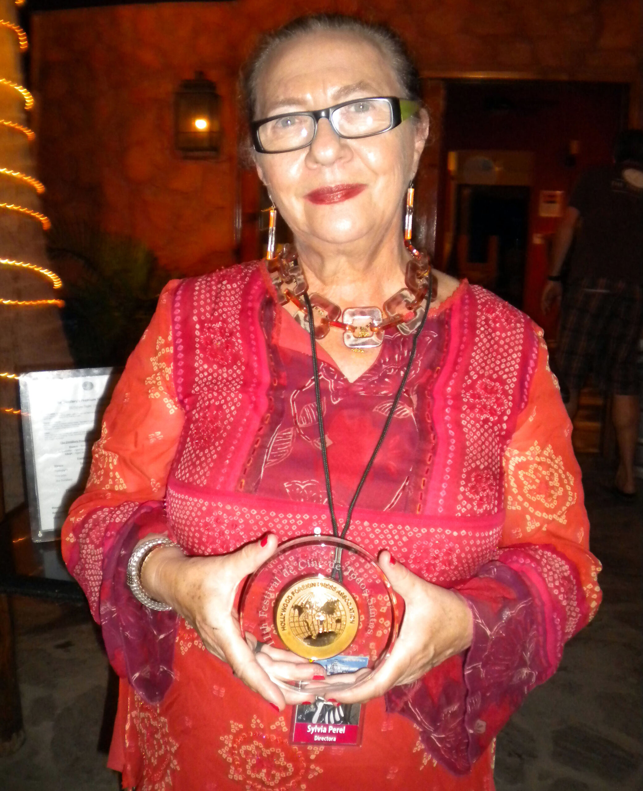 Sylvia Perel con el reconocimiento del festival